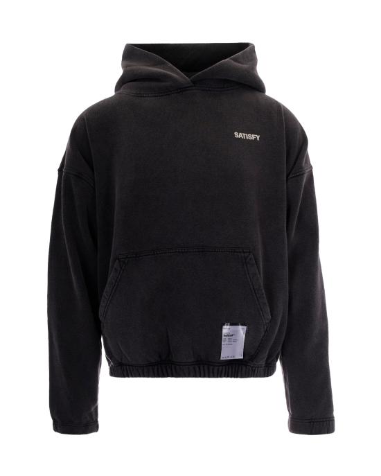 26SS 새티스파이 후드 티셔츠 11046 BLACK