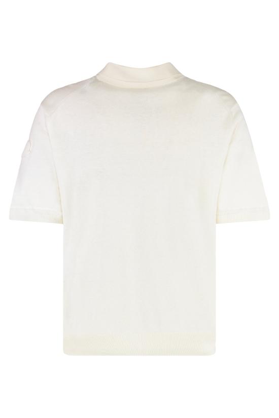  몽클레어 실크 리넨 니트 폴로 셔츠 실크 리넨 니트 폴로 셔츠 K10919A00004 WHITE - MONCLER