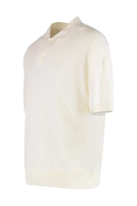  몽클레어 실크 리넨 니트 폴로 셔츠 실크 리넨 니트 폴로 셔츠 K10919A00004 WHITE - MONCLER