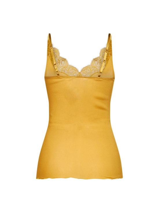 26FW 생로랑 레이스드 탱크탑 796843Y37SM7442 YELLOW - SAINT LAURENT