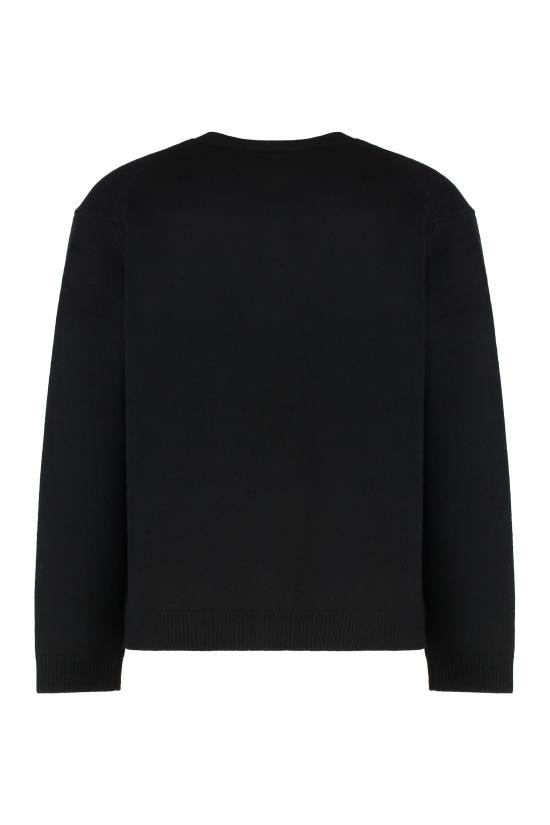 25FW 메종키츠네 폭스 헤드 인타르시아 메리노 가디건 PM00509KM0329 BLACK - MAISON KITSUNE