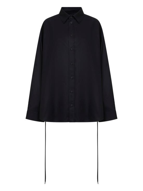 26SS 발렌시아가 레이스 업 셔츠 857835TTP081000 BLACK