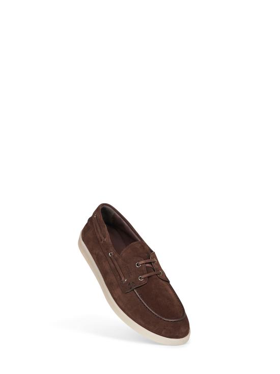 26SS 프라다 스웨이드 보트 슈즈 및 레이스업 로퍼 2EG503G001103F0003 BROWN - PRADA