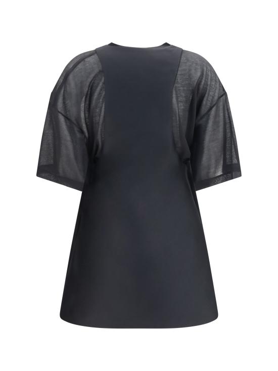 26FW 발렌시아가 하이브리드 미니 드레스 A0028KTUT22 BLACK - BALENCIAGA