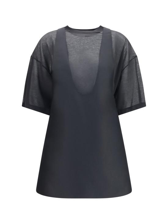 26FW 발렌시아가 하이브리드 미니 드레스 A0028KTUT22 BLACK - BALENCIAGA