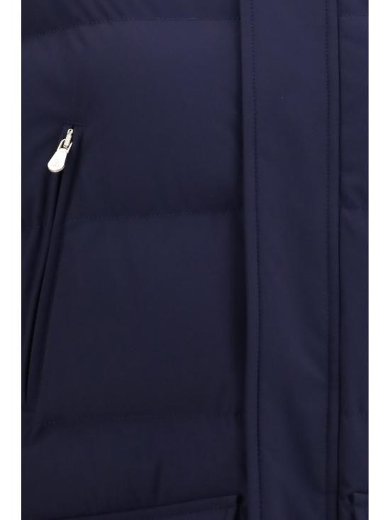 26FW 브루넬로 쿠치넬리 나일론 후드 다운 파카 MV4061823 NAVY - BRUNELLO CUCINELLI