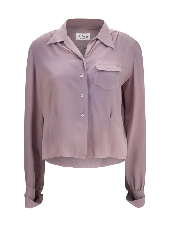 26SS 마르지엘라 롱 슬리브 실크 셔츠 S51DT0028M35704 PINK