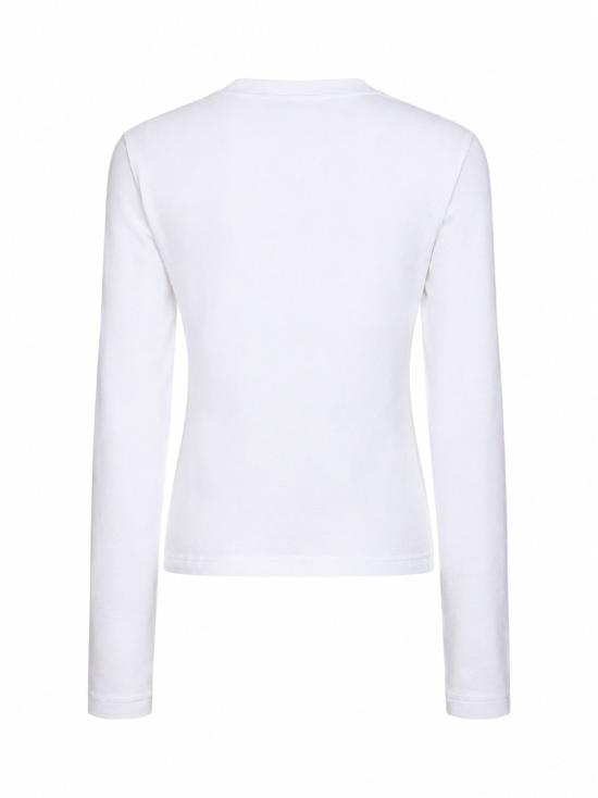 26FW 자크뮈스 그로그랭 로고 롱슬리브 티셔츠 TSW00155AJ00124 100 WHITE - JACQUEMUS