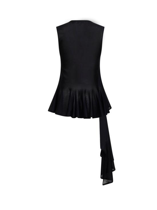 26SS 알라이아 민소매 티셔츠 AA9H1483K177C 995 BLACK - ALAIA