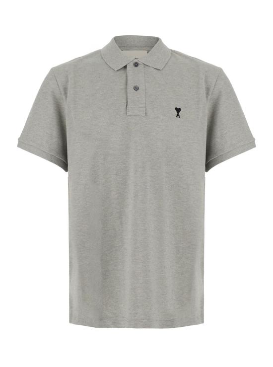 26FW 아미 스몰 하트 로고 폴로 티셔츠 HPL411 GRAY