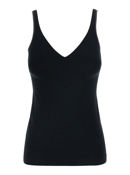 26FW 브루넬로 쿠치넬리 민소매 티셔츠 MPT18BA702 BLACK