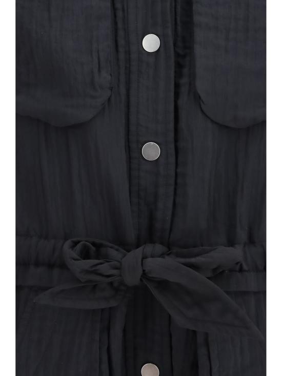 26SS 이자벨마랑에뚜왈 베티나라이트웨이트 텍스쳐드 코튼 플레이수트 CB0101FAD1G02E BLACK - ISABEL MARANT ETOILE