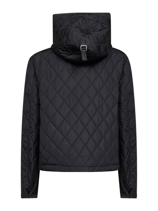 26FW 버버리 크롭 퀄티드 나일론 후드 자켓 8110329 A1189 BLACK - BURBERRY