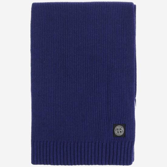 스톤 아일랜드 로고 패치 스카프 8116N02Z3 NAVY - STONE ISLAND
