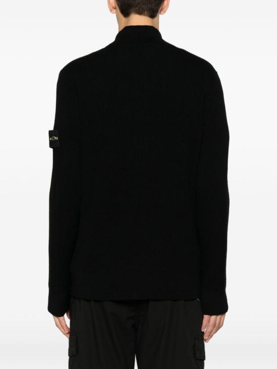  스톤 아일랜드 와펜패치 버진 울 가디건 와펜패치 버진 울 가디건 L2S155100017S00C2 BLACK - STONE ISLAND