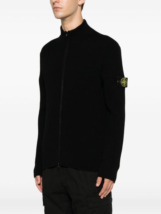  스톤 아일랜드 와펜패치 버진 울 가디건 와펜패치 버진 울 가디건 L2S155100017S00C2 BLACK - STONE ISLAND