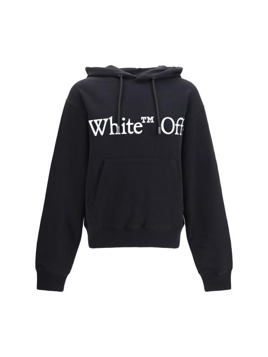 26FW 오프화이트 후드 티셔츠 OMBB12NF26FLE00900 BLACK - OFF WHITE