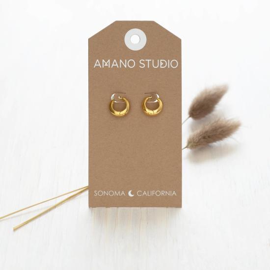  아마노 스튜디오 이어링 소피아 허기 후프 골드 - AMANO STUDIO