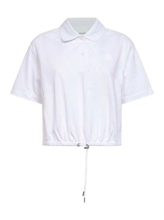 26SS 몽클레어 크롭 코튼 피케 폴로 셔츠 L10938A0000589A1600A WHITE