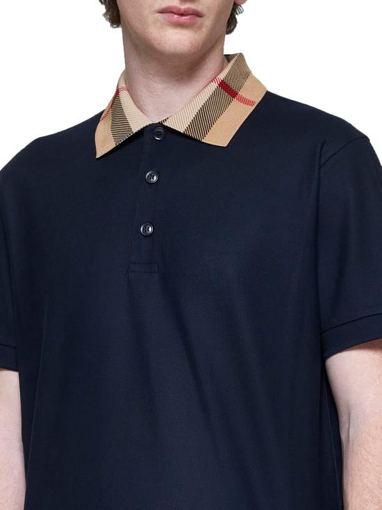 26SS 버버리 코튼 폴로 셔츠 8072661 B3590 NAVY - BURBERRY