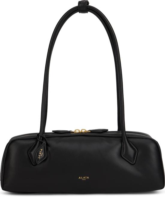 26SS 알라이아 르 테켈 미디움 레더 숄더백 AA1S06033I152 BLACK - ALAIA