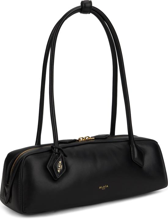 26SS 알라이아 르 테켈 미디움 레더 숄더백 AA1S06033I152 BLACK - ALAIA