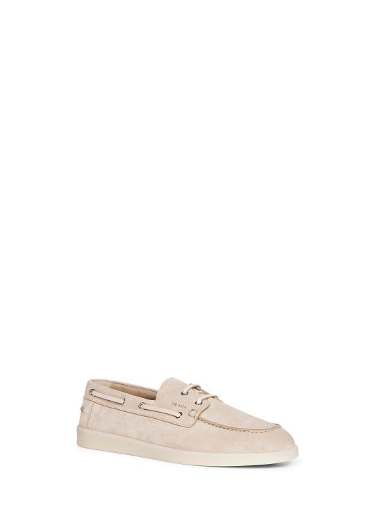 26SS 프라다 스웨이드 보트 슈즈 및 레이스업 로퍼 2EG503G001103F0FHI BEIGE - PRADA