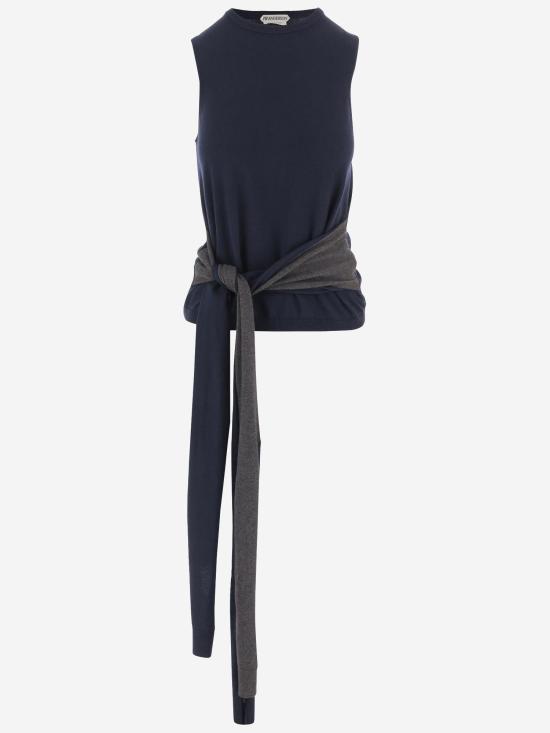 26SS JW앤더슨 민소매 티셔츠 KW1455 NAVY - JW ANDERSON