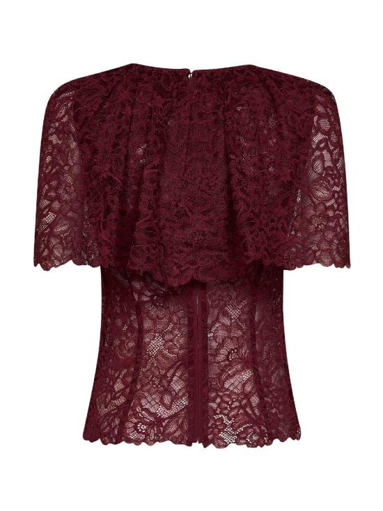 26FW 셀프 포트레이트 블라우스 099T BURGUNDY - SELF PORTRAIT