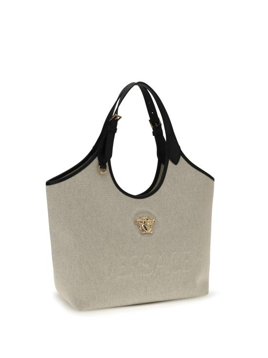 26SS 베르사체 라 메두사 캔버스 토트백 10222101A03494 BEIGE