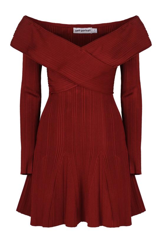 26SS 셀프 포트레이트 원피스 RS26 011SA BU RED