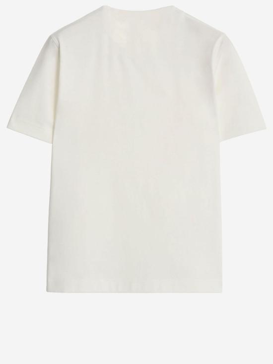 26SS 버버리 체크 커시브 로고 코튼 티셔츠 8118971 WHITE - BURBERRY