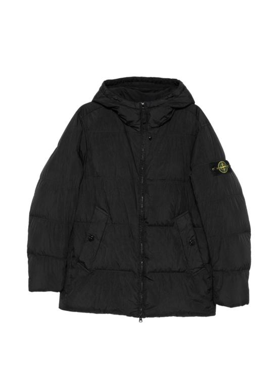  스톤 아일랜드 크링클 렙스 NY 패딩 재킷 L2S154100037S0A23 BLACK