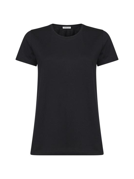 26SS 몽클레어 로고 패치 코튼 저지 티셔츠 L10938C73200V8058999 BLACK