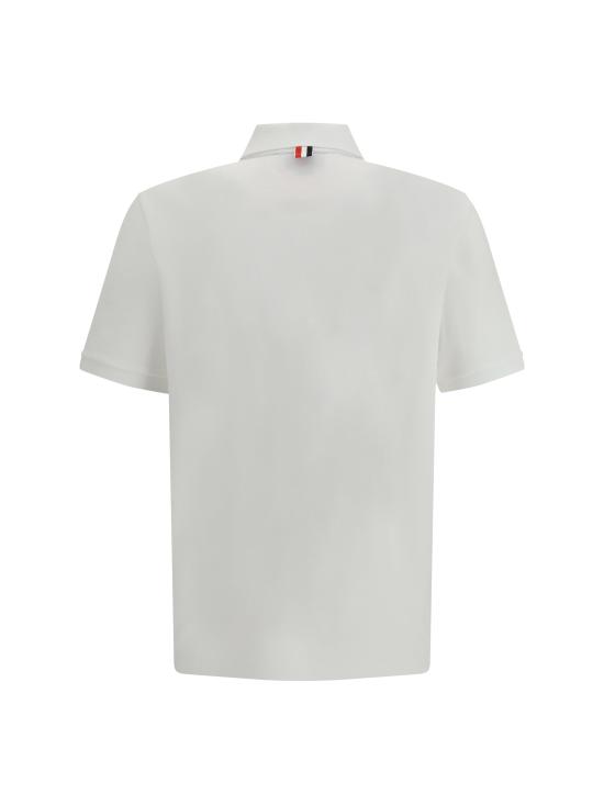 26SS 톰브라운 클래식 피케 4바 숏슬리브 폴로 티셔츠 MJP110P00050 WHITE - THOM BROWNE