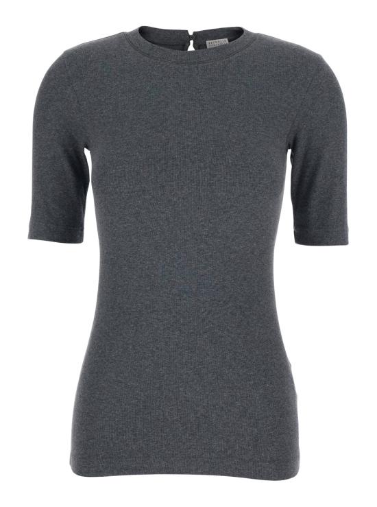 26SS 브루넬로 쿠치넬리 코튼 티셔츠 M0TC8BJ310 GRAY