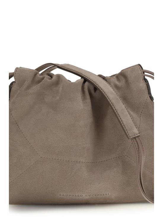 26SS 브루넬로 쿠치넬리 스웨이드 BC 듀오 파우치 백 MBDLD2808 BEIGE - BRUNELLO CUCINELLI