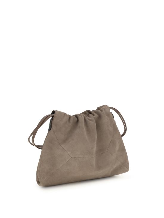 26SS 브루넬로 쿠치넬리 스웨이드 BC 듀오 파우치 백 MBDLD2808 BEIGE - BRUNELLO CUCINELLI