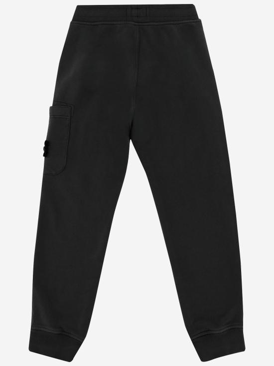 26FW 스톤 아일랜드 오가닉 코튼 플리스 루즈 핏 조거 팬츠 6200002 BLACK - STONE ISLAND