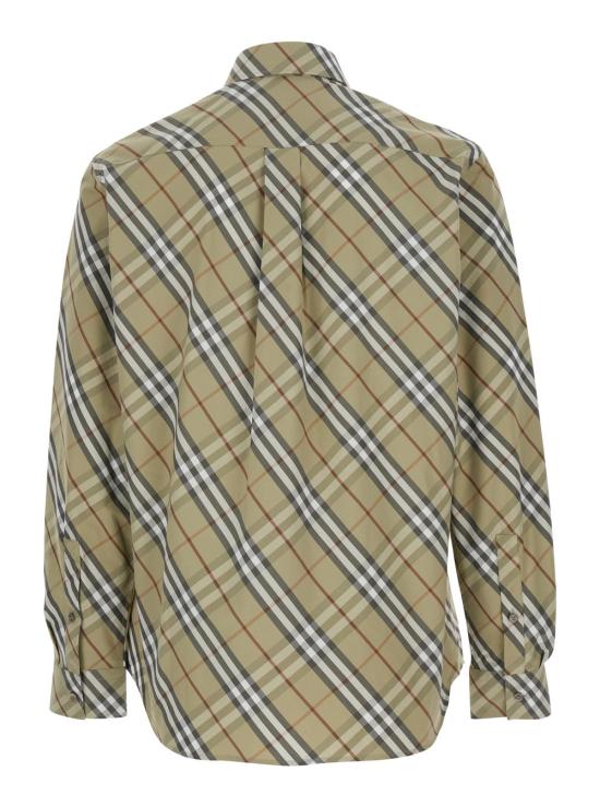 26SS 버버리 릴렉스드 핏 체크 코튼 셔츠 8120426 BEIGE - BURBERRY