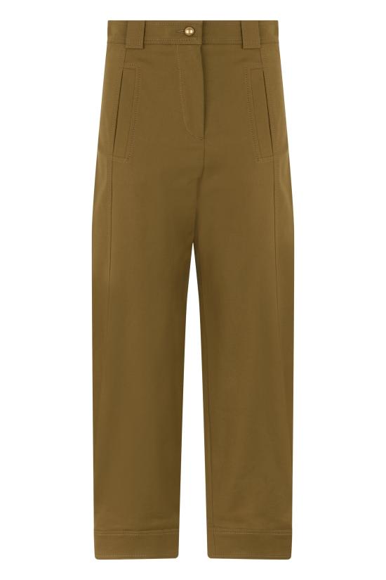 26FW 막스마라 스트레치 코튼 캔버스 팬츠 MXMADORNI KHAKI