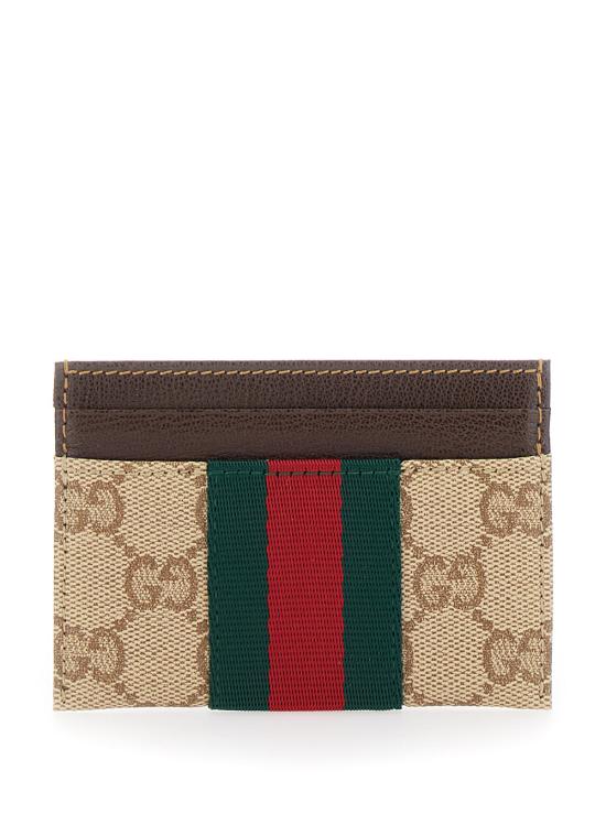 26FW 구찌 웹 디테일 카드 케이스 876043 BEIGE - GUCCI