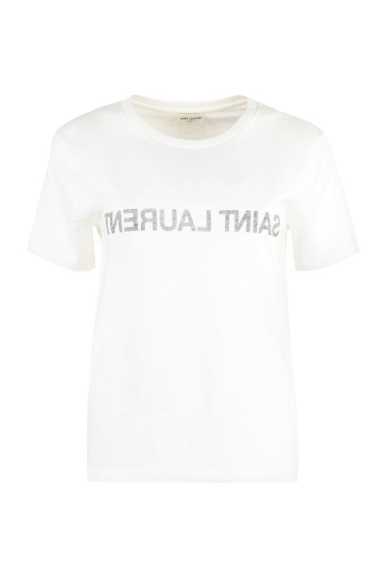  생로랑 폴로 티셔츠 665234 WHITE - SAINT LAURENT