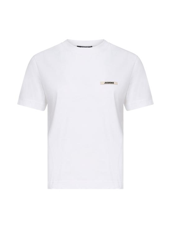 26FW 자크뮈스 그로그랭 로고 솟슬리브 티셔츠 TSW00550AJ00029 100 WHITE