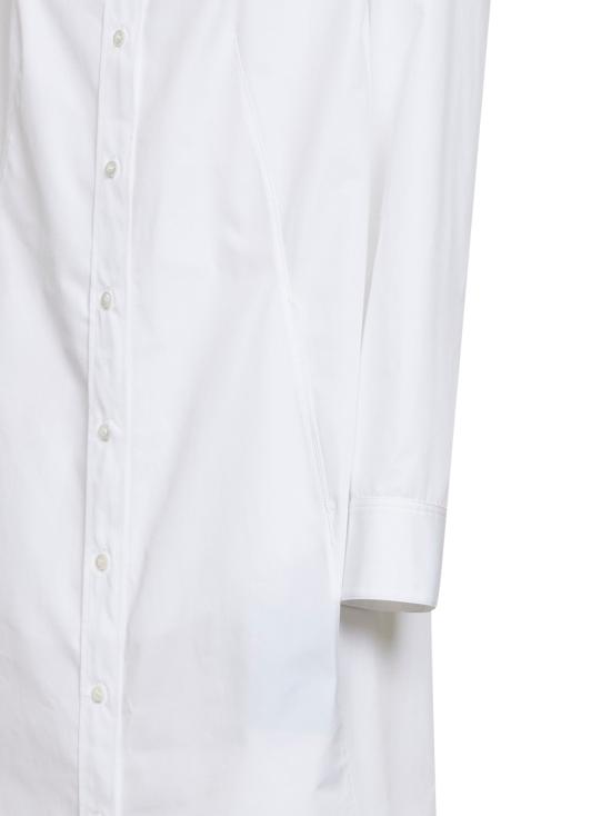 26SS 발렌시아가 포플린 백드레이프 롱 셔미지 드레스 872283TUM209000 WHITE - BALENCIAGA