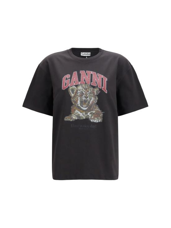 26FW 가니 폴로 티셔츠 A1050248 BLACK - GANNI