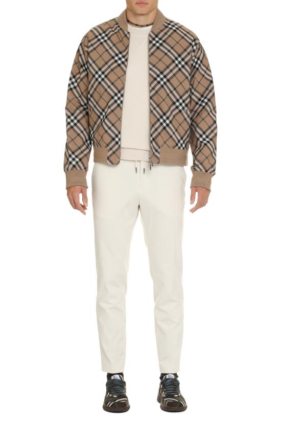 버버리 체크 울 블렌드 봄버 자켓 8092963 BEIGE - BURBERRY