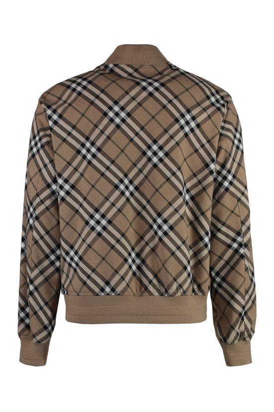  버버리 체크 울 블렌드 봄버 자켓 8092963 BEIGE - BURBERRY