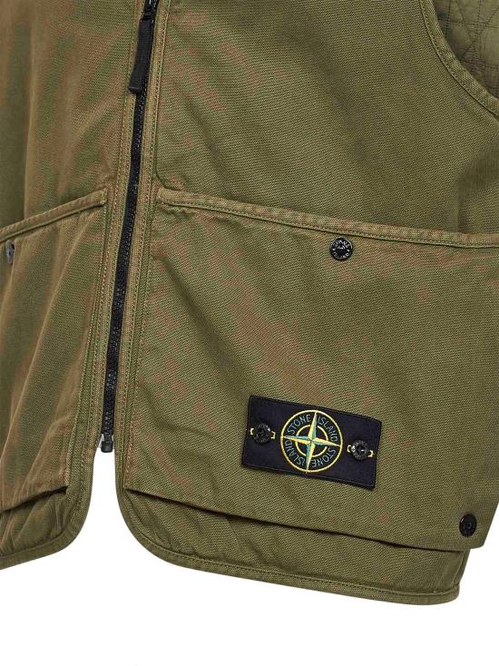 26SS 스톤 아일랜드 오가닉 파나마 코튼 올드 이펙트 베스트 L1S156100007S0184V015G GREEN - STONE ISLAND