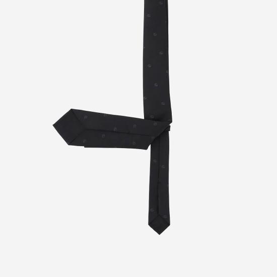 26FW 구찌 더블 G 실크 자카드 타이 874091 BLACK - GUCCI